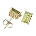 14kt Yellow Gold Peridot Scroll Fancy Earrings