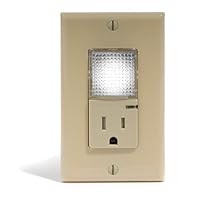 Tamper Resistant Outlet/Nightlight-Ivory