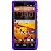 ZTE Max+ Plus Case , Boost Max+ Plus Case, Luxca (Tm) Hybrid Heavy Duty Rugged Impact Advanced Armor Soft Silicone Cover Hard Snap On Case with Kickstand Tuff Symbiosis (Purple / Black Y Stand)