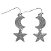 Crescent And Star Austrian Crystal Dangle Earrings