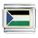 Blue Green White Black Flag Italian Charm Bracelet title=