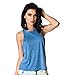 Coqueta Swimwear Open T-Back Tank Sexy Halter Tunic Backless Sport Shirt Royal