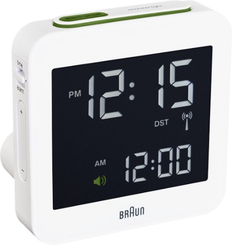 Braun-Funk-reisewecker, LED, Snooze-Funktion, Licht BNC009WH-RC