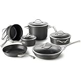 Calphalon Contemporary Hard-Anodized Aluminum Nonstick Cookware, Set, 11-Piece, Black