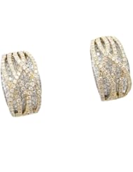 Women 14k White Gold 1.83ctw diamond Stud earring 60 LE300K Size 7.74
