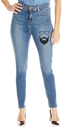 Beard And Glasses Beard Lover Womens Skinny-Leg Jeans