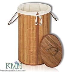 W�schekorb aus naturfarbenem Bambus / W�schebox / W�schetruhe
