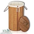 W�schekorb aus naturfarbenem Bambus / W�schebox / W�schetruhe