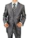 Sharkskin Suit Modern Signature Collection Italian Fit Mens Suit Two Button 2pc Jacket Plus Pants Charcoal Gray Shiny