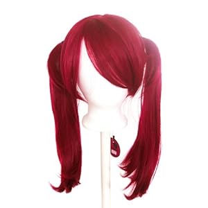 Amazon.com : Nanako - Burgundy Red Wig 18'' Pigtails with ...