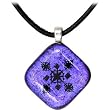 Holly Lynn Purple Glitz Snowflake Dichroic Glass Necklace
