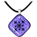 Holly Lynn Purple Glitz Snowflake Dichroic Glass Necklace