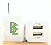 2.1A/1.0A Dual USB Wall Charger / Chargers. Charge your tablet and other device at the same time. Compatible with all iPhones, all iPads and iPods, Samsung Galaxy S3-7, and many more (4 pack)