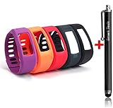 Smart Tech Store 5PCS Set Purple, Red, Orange, Navy and Black Replacement Band With Clasp for Garmin Vivofit Only /No tracker/ Wireless Activity Bracelet Sport Wrist band Garmin Vivo fit Bracelet Sport Arm Band Armband