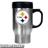 Pittsburgh Steelers 16oz Stainless Steel Travel Mug (Primary Logo)