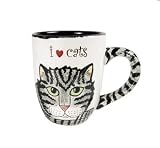 Rescue Me Now Gray Tabby Cat Mug, 4-1/4-Inch Tall, Pavilion Gift