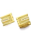 14K Gold and Diamond Celtic Style Cufflinks