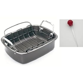 KitchenAid Roasting Pan with Floating Flat Rack and Baster Set by KitchenAid