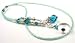 December Blue Zircon Sterling Silver Bookmarks; Swarovski Crystal Beaded Birthstone Book Thongs image 3