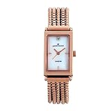 AK Anne Klein Women's 109414MPRG Diamond Accented Rosegold-Tone Chain Bracelet Watch