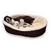 XL- Extra Large Brown Exterior with Imitation Lambswool Interior. Dog Bed King Pet Bed Cuddler. Outside Dim. 42x32x7". Inside Dim. 38x28x7". Washable Cover. We make them in America. Arrives in 2-9 Business days.