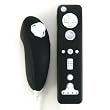 Wii Remote Silicone Skin Case for Wiimote and Nunchuk - Solid Black