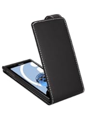 Wireless: iTALKonline BLACK FlipMatic Easy Clip On Vertical Flip Pouch Case Cover with Holder for Lumia 510 - iTALKonline