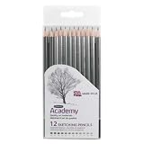Academy sketching pencil wallet set of 12 graphite pencils – for technical/architecture/design drawing