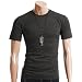 Mens Casual Short Sleeve Single Color Round neck T-shirt (Asian L, US M/Charcoal)