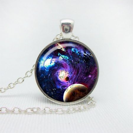 Fashion Jewelry Photo Star Universe Silver Pendant Necklace
