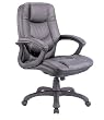 Deluxe High Back Executive Leather Chair with Pillow Top Seat and Back Padded Arms By Office Star