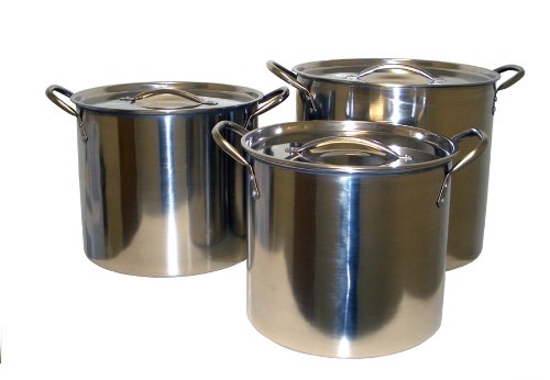 Excelsteel Set Of 3 Stainless Steel Stockpot With Lids product image