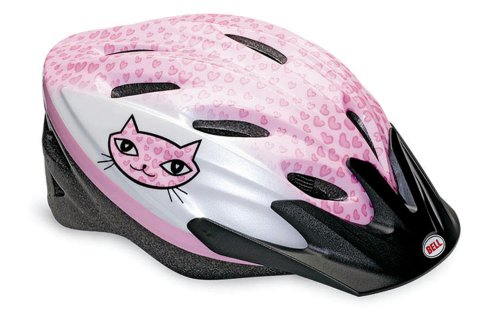 Bell Racer Child Bicycle Helmet (Pink Kitty Hearts)