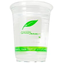 IFN Green 25-2016-98 Green Ease PLA Cold Cup, 16 oz Capacity, 3.85" Diameter x 4.70" Height (Case of 1000)