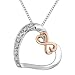 REEDS Exclusive Two-Tone Diamond Heart Pendant 1/20ctw