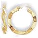 Jewelry : 14k Yellow Large Greek Key Twisted Hoop Earrings