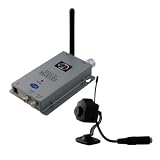 Wireless Mini Spycam Farbe+Sound und Receiver 2,4 GHz - Perfekt f�r Haus, Hof, Auto, Familie - 