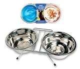 Stainless Steel Dog Bowls Double Diner Small