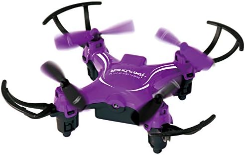 PCT Brands Zero Gravity Mini Pocket Drone 4 Channel 6 Axis Gyro RC Micro Quadcopter, Purple, Small
