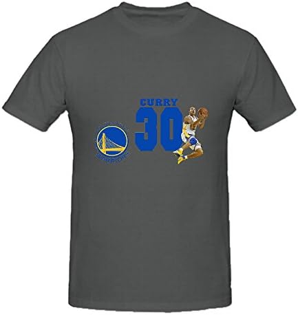 Cloyda Men's Golden State Warriors Stephen Curry T Shirts Cotton Grey 2XL