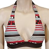 Volcom Ladies Swimwear Morse Code Halter Top Brown