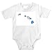 Onesie with map, islands, hawaii, outline, state, polynesian