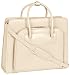 Leather Briefcase with Removable Laptop Sleeve - Sand