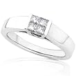 1/4ctw 14k White Gold Princess Diamond Engagement Ring (HI/I1)
