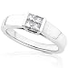1/4ctw 14k White Gold Princess Diamond Engagement Ring (HI/I1)