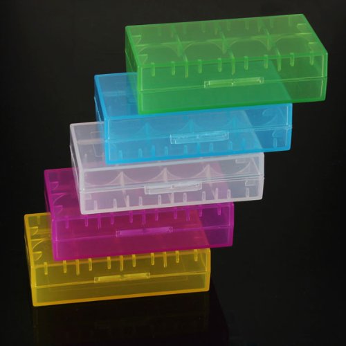 SODIAL(R) 5X 18650 CR123A 16340 Hard Plastic Transparent Battery Case Box Holder Storage