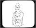 Mouse Pad with black and white, cap, warrior, Spain, conquistador, Europe, dress, hat, beard, soldier, shield