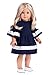 DreamWorld Collections Navy Blue - Dress Fits 18 Inch American Girl Doll (Doll Not Included)