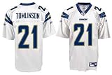 Reebok San Diego Chargers Youth #21 LaDainian Tomlinson White Premier Tackle Twill Football Jersey