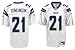 Reebok San Diego Chargers Youth #21 LaDainian Tomlinson White Premier Tackle Twill Football Jersey